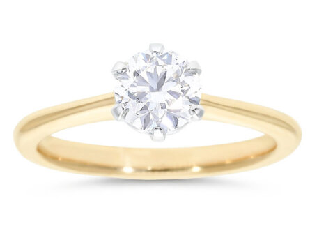 Kullast sõrmus teemantiga 0,80 ct. Kood: RX12381-Y-0,80