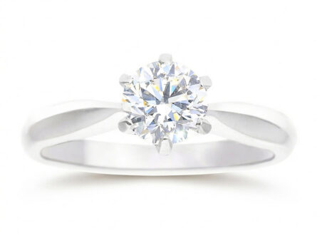 Kullast sõrmus teemantiga 0,80 ct. Kood: RX3195-W-0,80