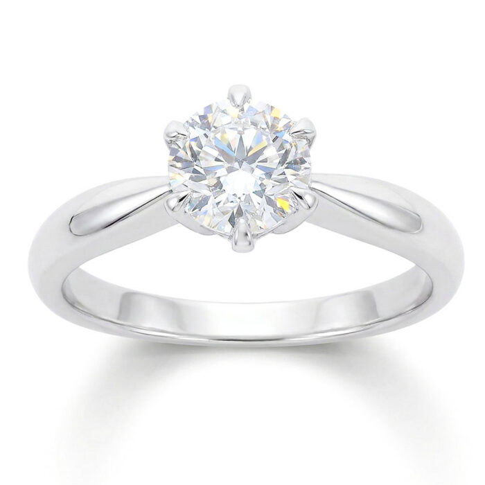 Kullast sõrmus teemantiga 1,00 ct. Kood: RX3195-W-1,00