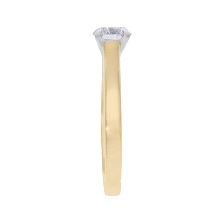 Kullast sõrmus teemantiga 0,51 ct. Kood: RX4083-Y-0,50 - Image 4