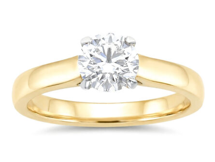 Kullast sõrmus teemantiga 0,80 ct. Kood: RX4083-Y-0,80