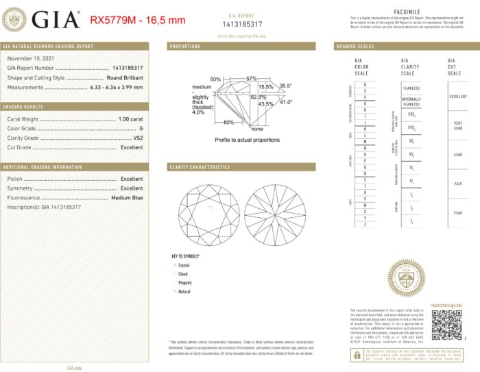 Teemantiga kihlasõrmus valgest kullast 1,29 ct. Kood: RX5779M - Image 5