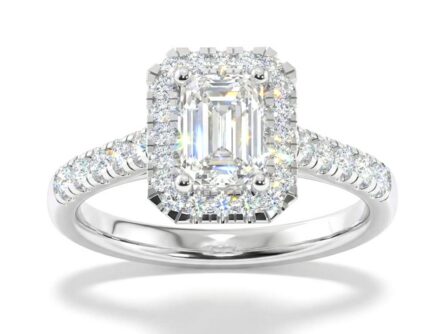 Valgest kullast sõrmus teemantidega 1,34 ct. Kood: RX6256