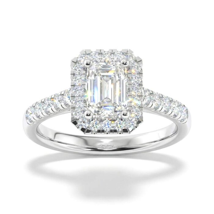 Valgest kullast sõrmus teemantidega 1,34 ct. Kood: RX6256