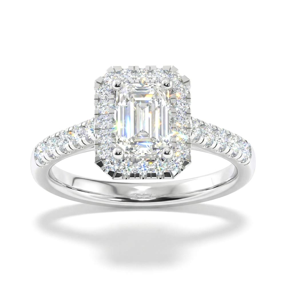 Valgest kullast sõrmus teemantidega 1,34 ct. Kood: RX6256