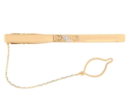 Gold tie pin with diamond Code: tp0110