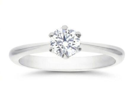 Kullast sõrmus teemantiga 0,51 ct. Kood: RX12381-W-0,50