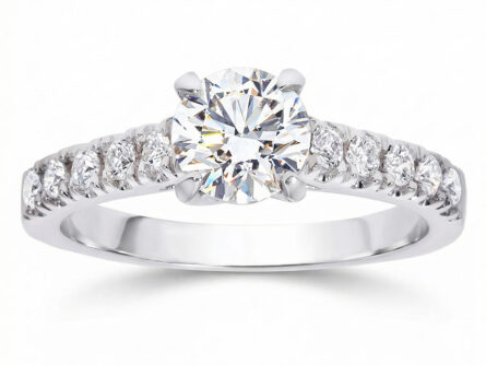 Kullast sõrmus teemantidega 1,04 ct. Kood: RX2961-W-0,80