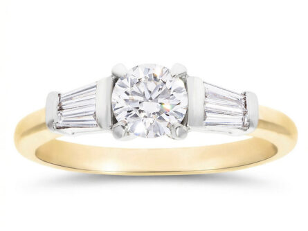 Kullast sõrmus teemantidega 0,71 ct. Kood: RX3010-Y-0,50