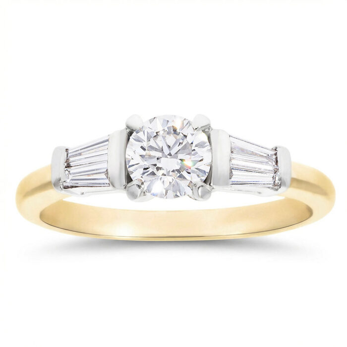 Kullast sõrmus teemantidega 0,71 ct. Kood: RX3010-Y-0,50