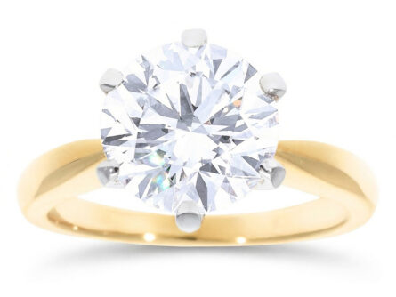 Kullast sõrmus laboris kasvatatud teemantiga Kood: RX3195-Y-3,00