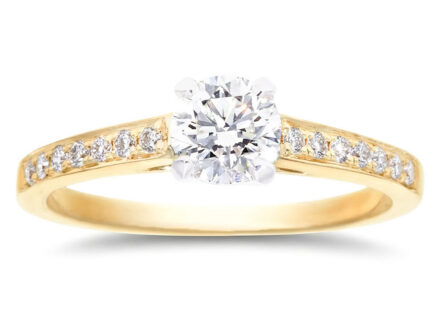 Kullast sõrmus teemantidega 0,62 ct. Kood: RX5140-Y-0,50