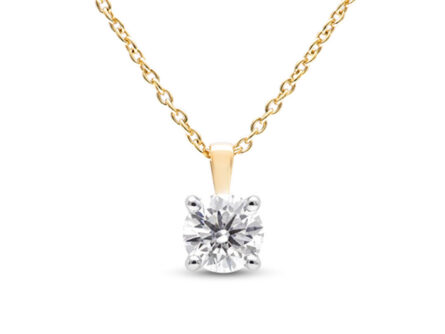 Kullast ripats laboris kasvatatud teemantiga Kood: LAB+PX3914-Y-3,00