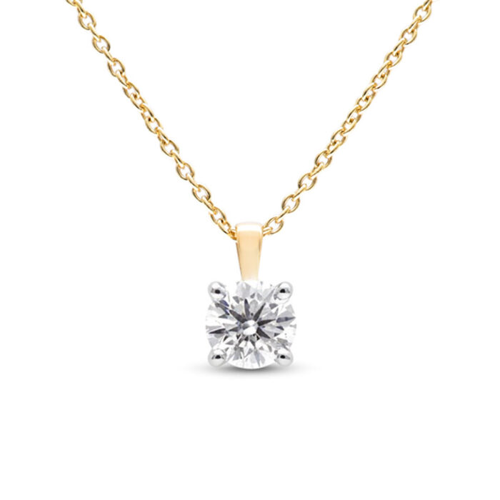 Kullast ripats laboris kasvatatud teemantiga Kood: LAB+PX3914-Y-3,00