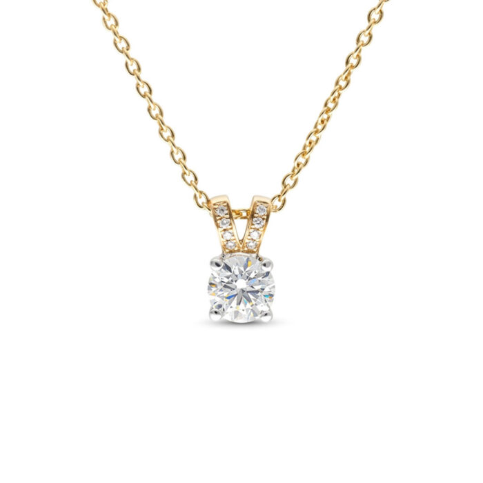 Kullast ripats laboris kasvatatud ja looduslike teemantidega Kood: LAB+PX4014-Y-2,00