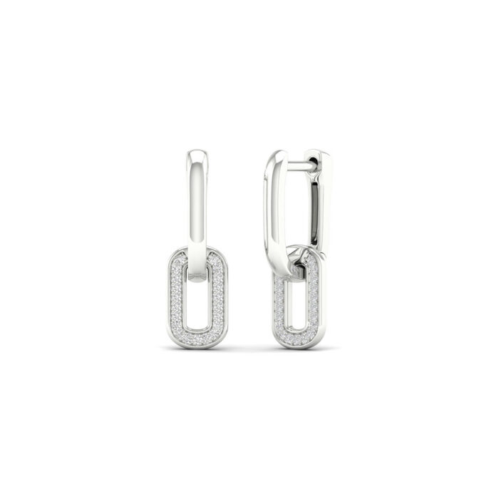 Kullast kõrvarõngad teemantidega 0,10 ct. Kood: 126hkc