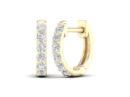 Kullast kõrvarõngad teemantidega 0,25 ct. Kood: 138hkc