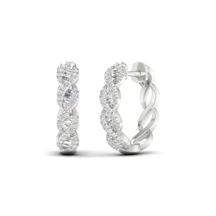 Kullast kõrvarõngad teemantidega 0,50 ct. Kood: 139hkc