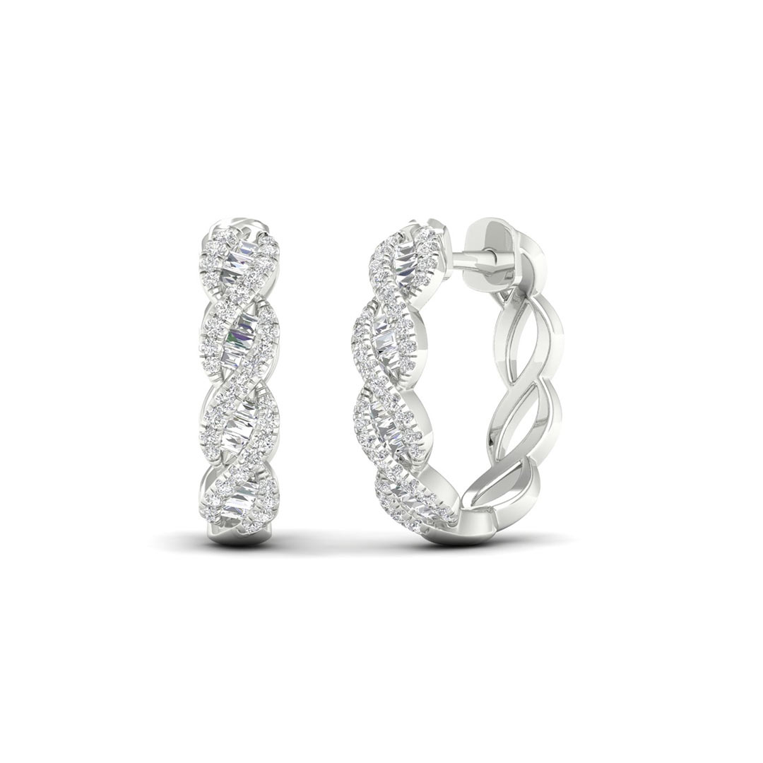 Kullast kõrvarõngad teemantidega 0,50 ct. Kood: 139hkc