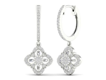 Kullast kõrvarõngad teemantidega 0,33 ct. Kood: 140hkc