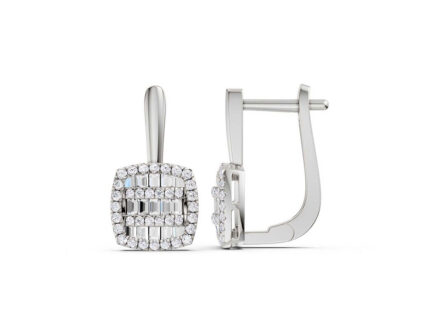 Kullast kõrvarõngad teemantidega 0,40 ct. Kood: 159hkc