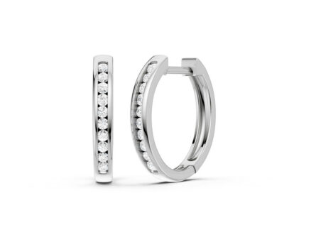 Kullast kõrvarõngad teemantidega 0,15 ct. Kood: 174hkc