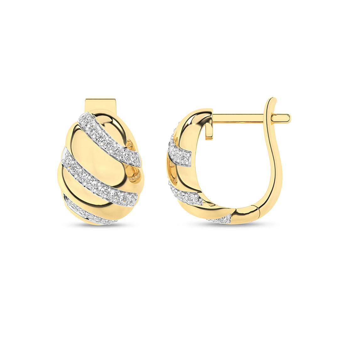 Gold earrings with 0,25 ct diamonds. Code: 175hkc