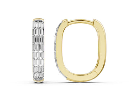 Kullast kõrvarõngad teemantidega 0,25 ct. Kood: 177hkc
