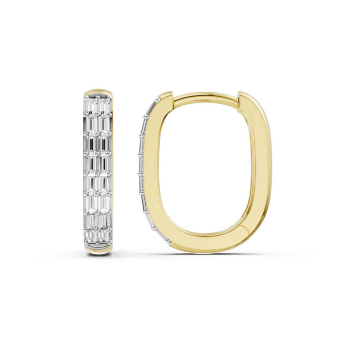 Kullast kõrvarõngad teemantidega 0,25 ct. Kood: 177hkc