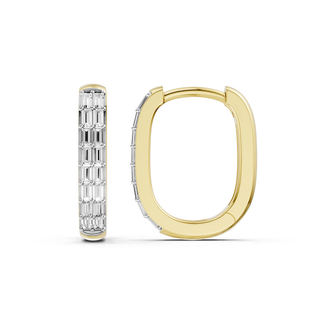 Kullast kõrvarõngad teemantidega 0,25 ct. Kood: 177hkc
