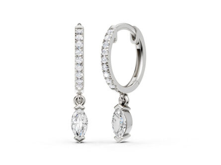 Kullast kõrvarõngad teemantidega 0,33 ct. Kood: 184hkc
