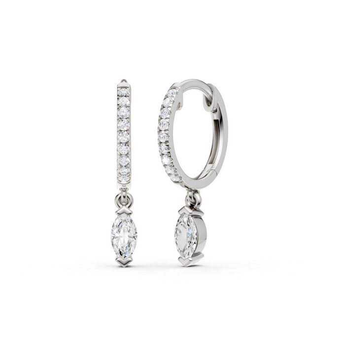 Kullast kõrvarõngad teemantidega 0,33 ct. Kood: 184hkc