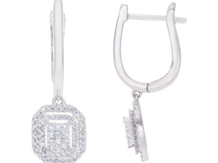 Kullast kõrvarõngad teemantidega 0,40 ct. Kood: 188HM