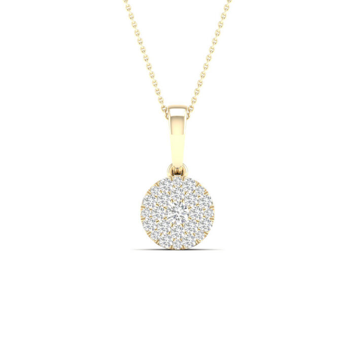 Kullast ripats teemantidega 0,15 ct. Kood: 209hkc