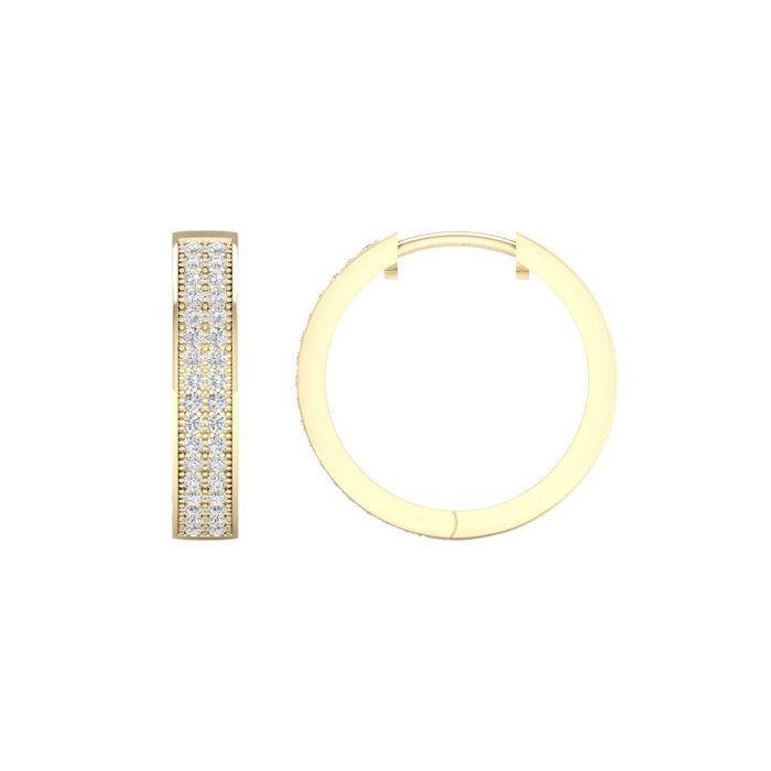 Kullast kõrvarõngad teemantidega 0,20 ct. Kood: 20hkc