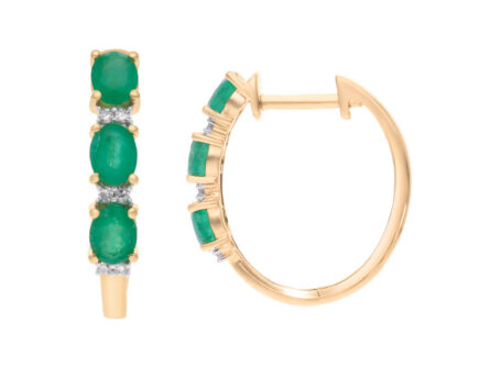 Kullast kõrvarõngad smaragdi ja teemantidega Kood: 60hkc