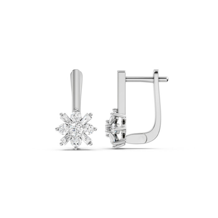 Kullast kõrvarõngad teemantidega 0,75 ct. Kood: 77hkc