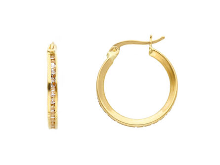 Kullast kõrvarõngad tsirkoonidega Kood: 169883