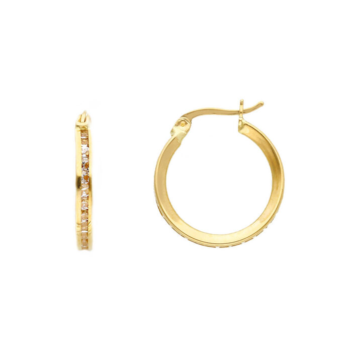 Kullast kõrvarõngad tsirkoonidega Kood: 169883