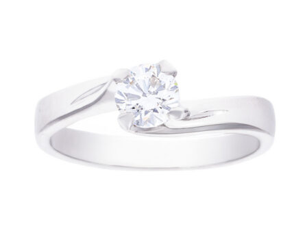 Kullast sõrmus teemantiga 0,51 ct. Kood: 15B