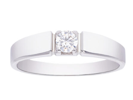 Kullast sõrmus teemantiga 0,17 ct. Kood: 63hc