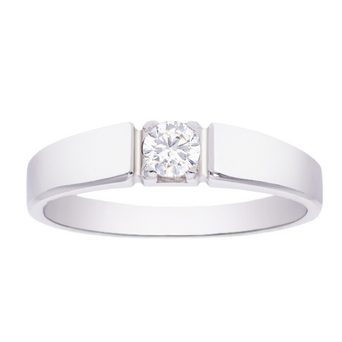 Kullast sõrmus teemantiga 0,17 ct. Kood: 63hc