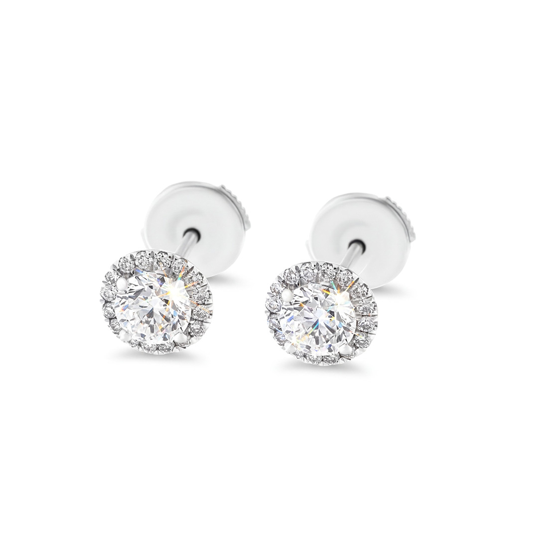 Kullast kõrvarõngad teemantidega 0,92 ct. Kood: 74una