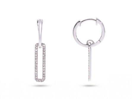 Kullast kõrvarõngad teemantidega 0,25 ct. Kood: 156hkc