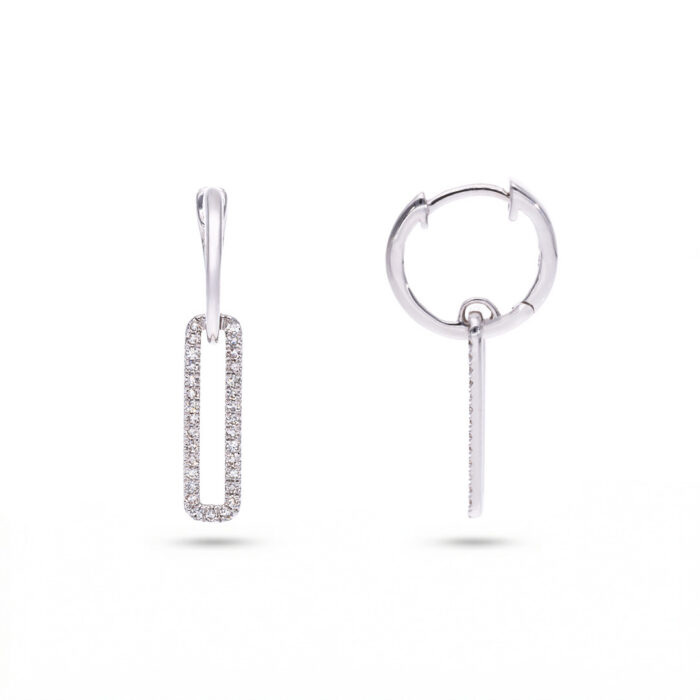 Kullast kõrvarõngad teemantidega 0,25 ct. Kood: 156hkc