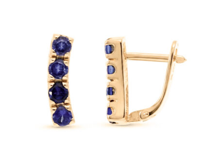 Kullast kõrvarõngad tsirkoonidega Kood: er0148-i-sinine