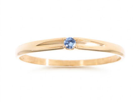 Kullast sõrmus tsirkooniga Kood: rn0122-helesinine