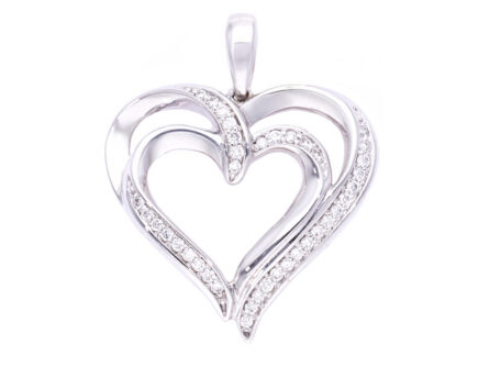 Kullast ripats teemantidega 0,12 ct. (süda) Kood: 119ay