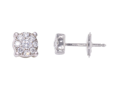 Kullast kõrvarõngad teemantidega 0,27 ct. Kood: 22ay-w-er13705