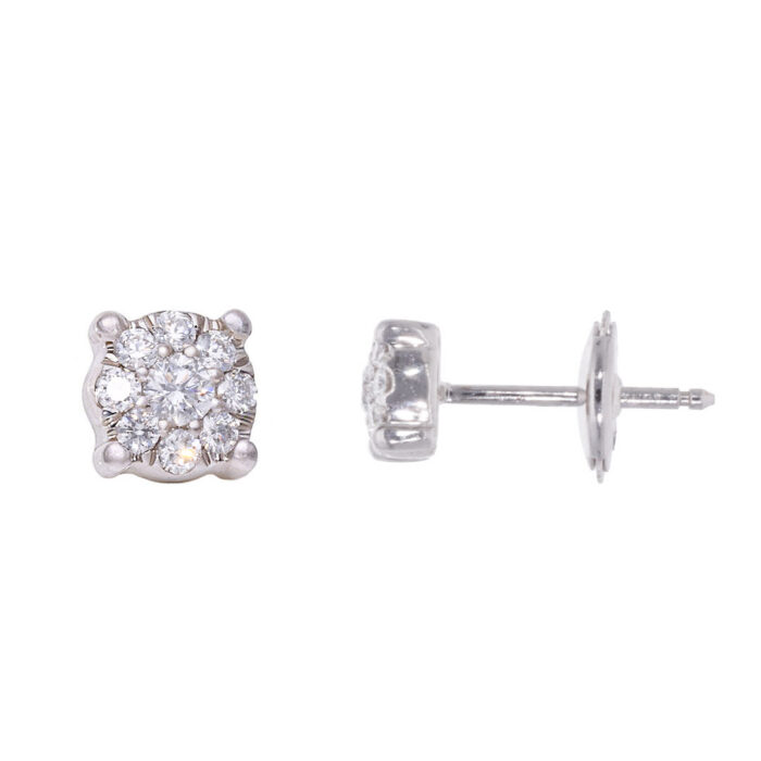 Kullast kõrvarõngad teemantidega 0,27 ct. Kood: 22ay-w-er13705